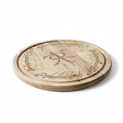 Lord of the Rings inspired Tolkien Monogram Round Chopping Board.