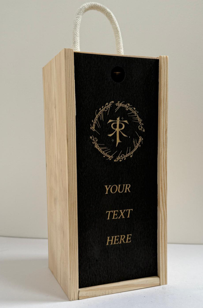 Personalised - Engraved LotR inspired Wine glass - choose from 6 designs