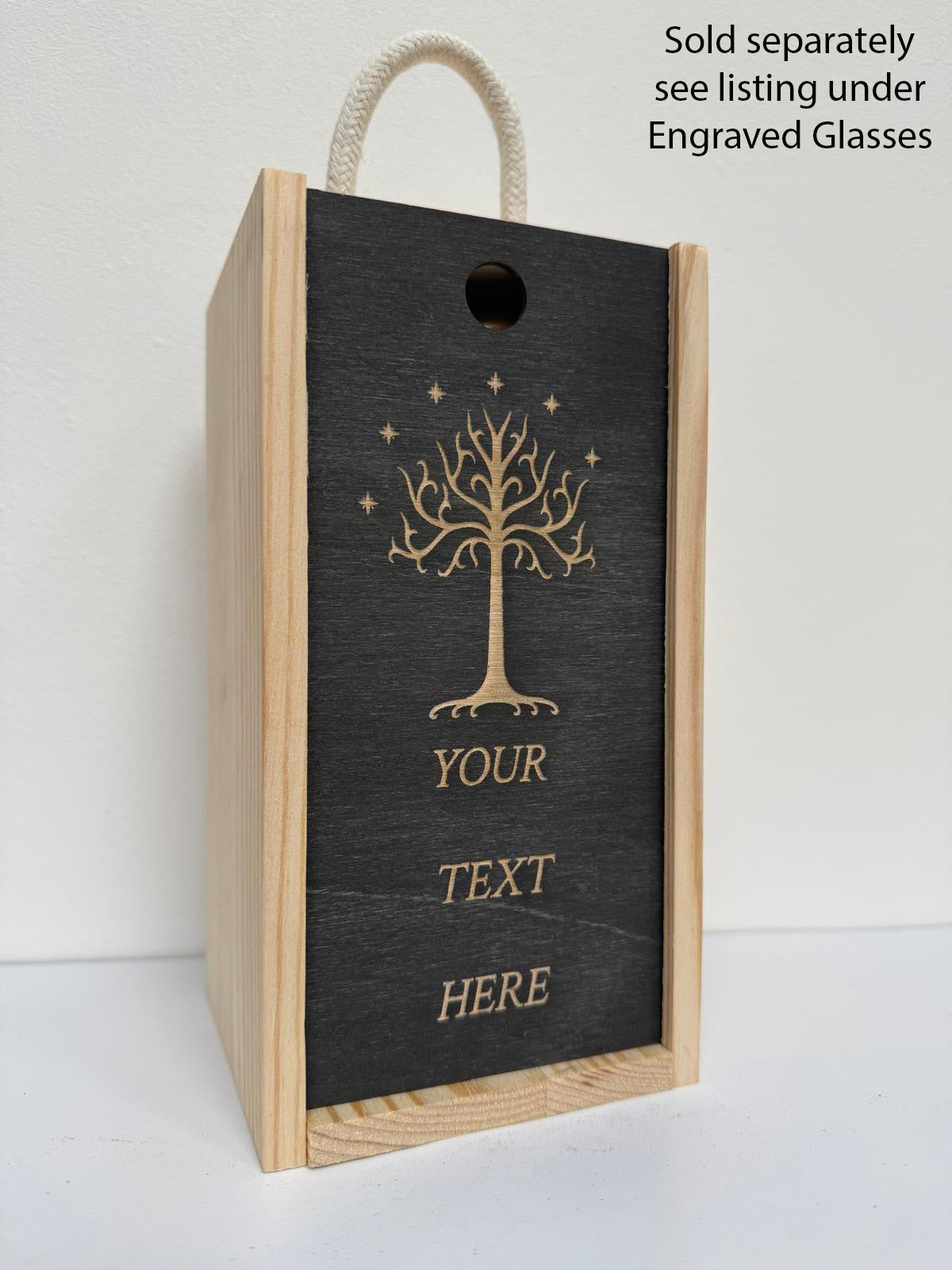 Engraved LotR inspired highball glass - choose from 7 designs - Presentation Box
