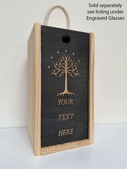 Engraved LotR inspired highball glass - choose from 7 designs - Presentation Box