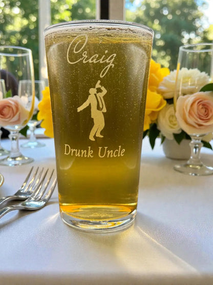 Engraved Wedding Glasses, Personalised Wedding Party Favours