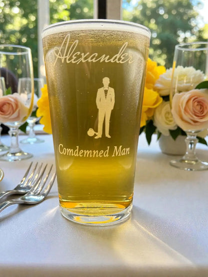 Engraved Wedding Glasses, Personalised Wedding Party Favours