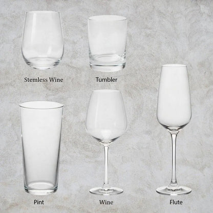 Engraved Wedding Glasses, Personalised Wedding Party Favours