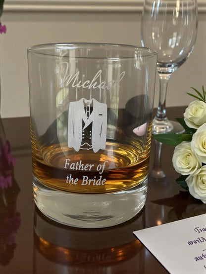 Engraved Wedding Glasses, Personalised Wedding Party Favours