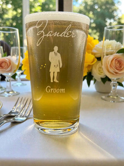 Engraved Wedding Glasses, Personalised Wedding Party Favours