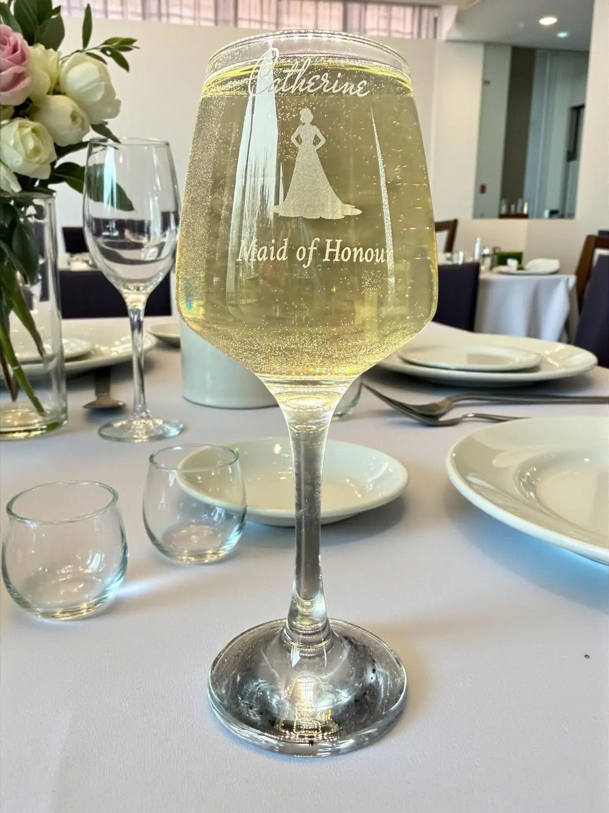 Engraved Wedding Glasses, Personalised Wedding Party Favours