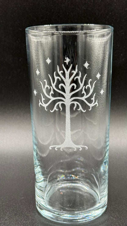 White Tree of Gondor - Lord of the Rings- Engraved Highball Glass
