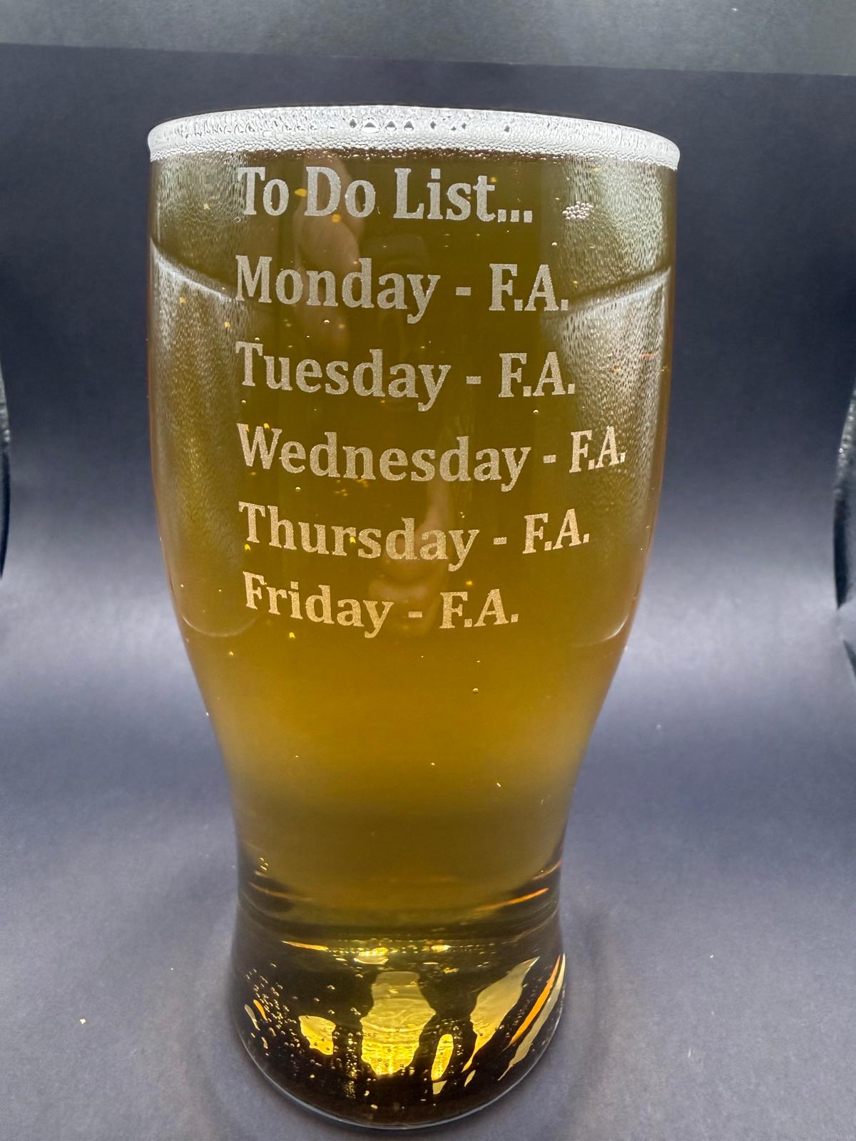 Personalised - Engraved Retirement Pint Glass - Presentation Box