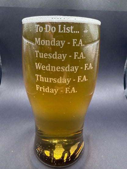 Personalised - Engraved Retirement Pint Glass - Presentation Box