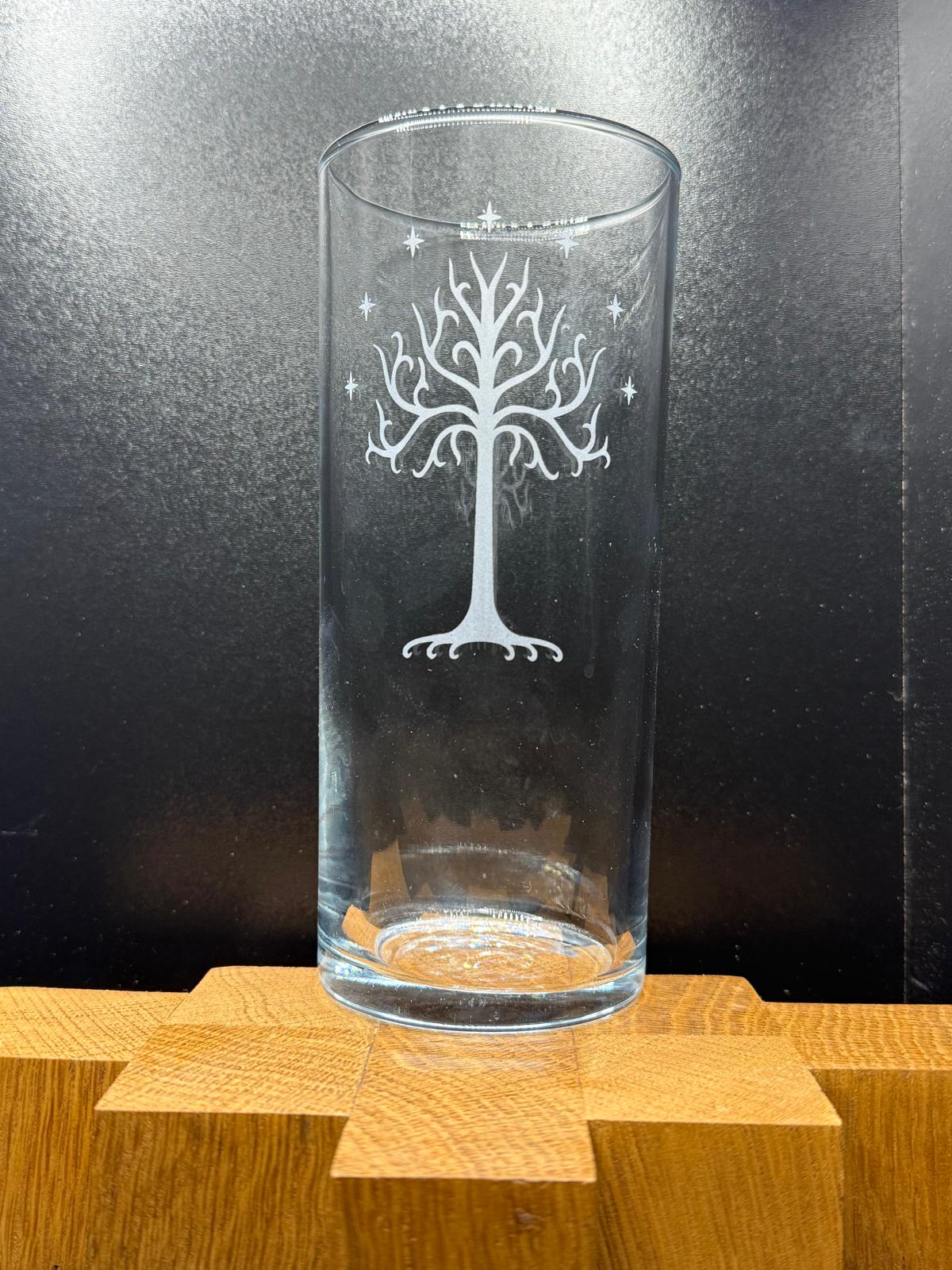 Lord of the Rings Inspired Engraved Highball Glass, another view