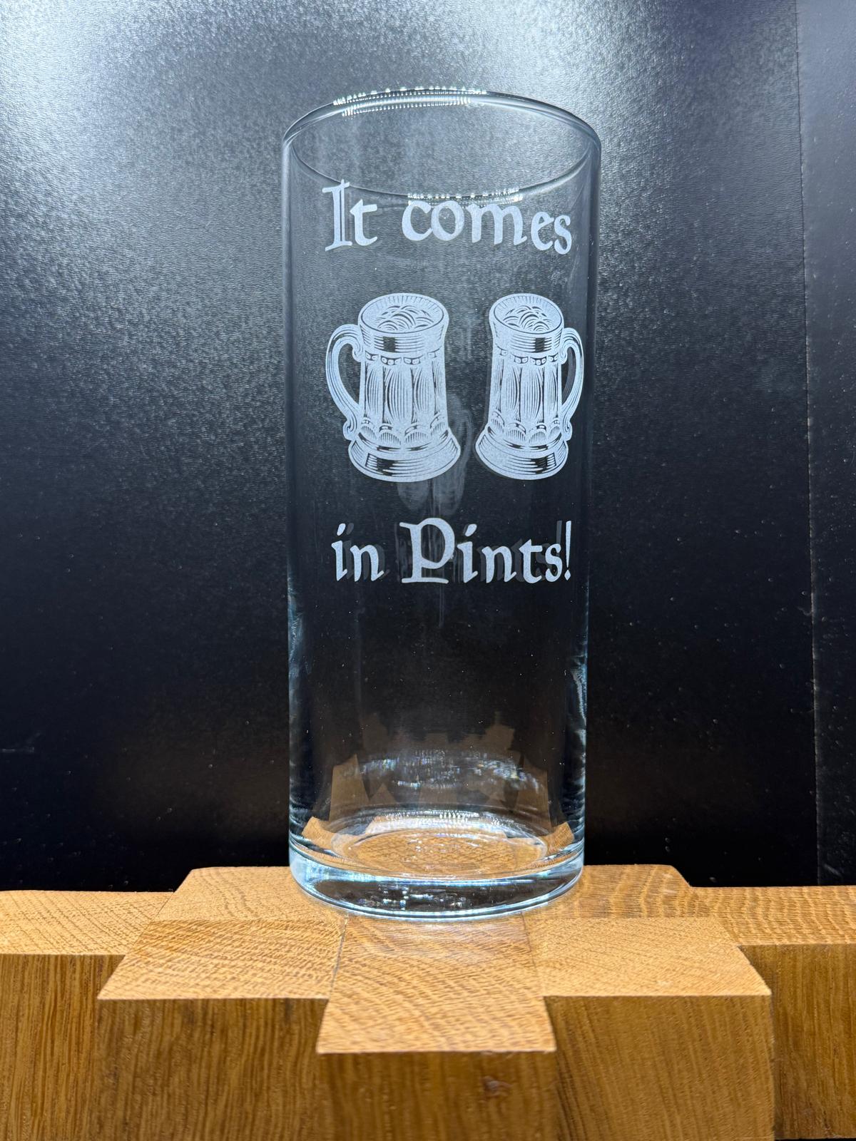 Lord of the Rings Inspired Engraved Highball Glass, another view