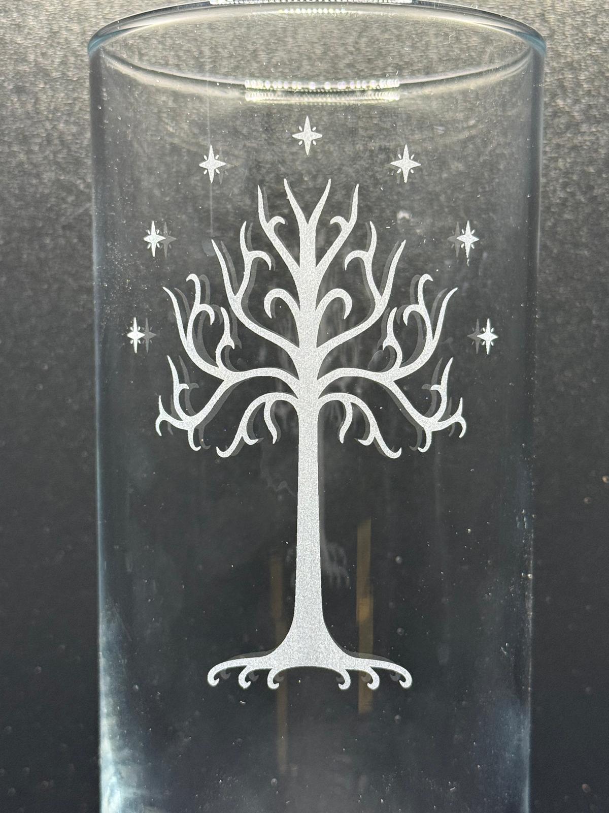Lord of the Rings Inspired Engraved Highball Glass, another view