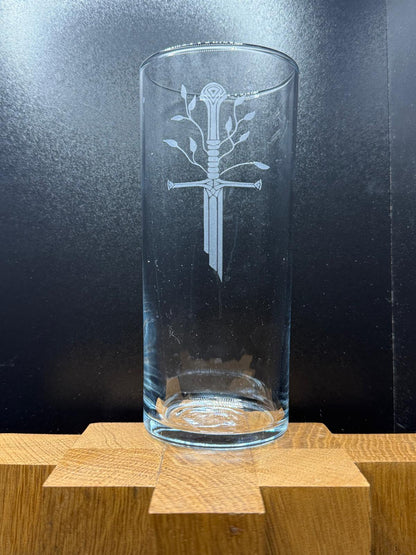 Lord of the Rings Inspired Engraved Highball Glass, another view