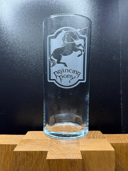 Lord of the Rings Inspired Engraved Highball Glass, another view