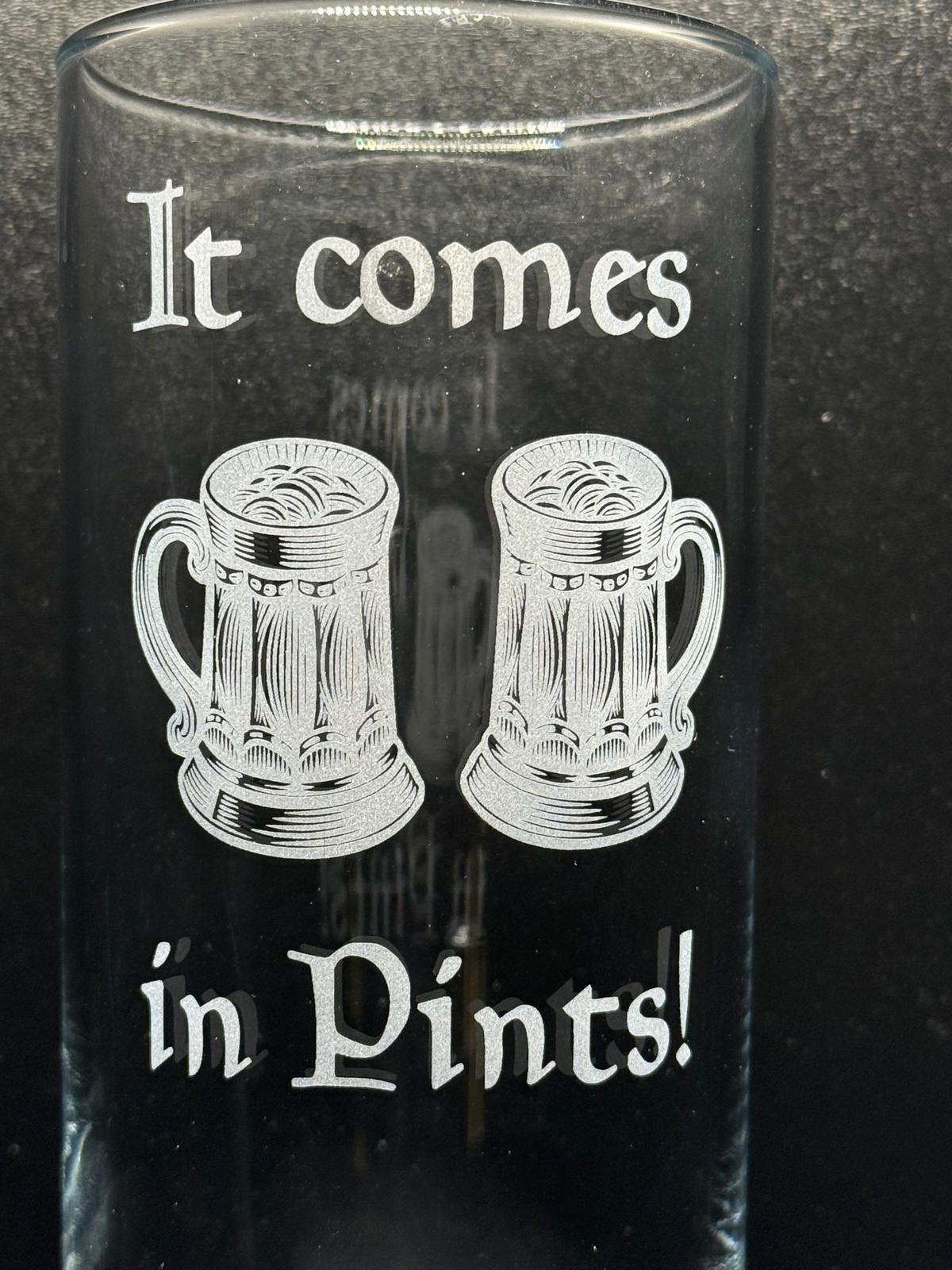 Lord of the Rings Inspired Engraved Highball Glass, another view