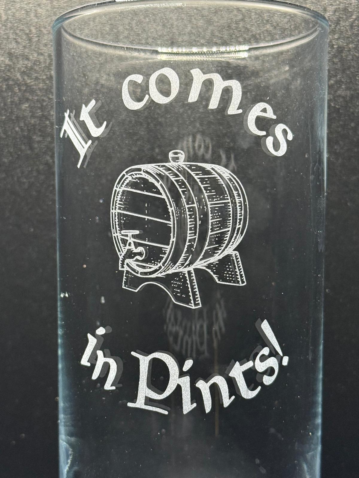 Lord of the Rings Inspired Engraved Highball Glass, another view