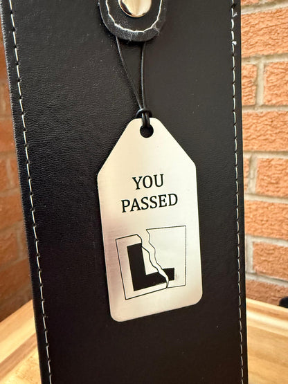 Personalised - Faux Leather Bottle Gift Bag - Acrylic Gift Tag - Any Occasion