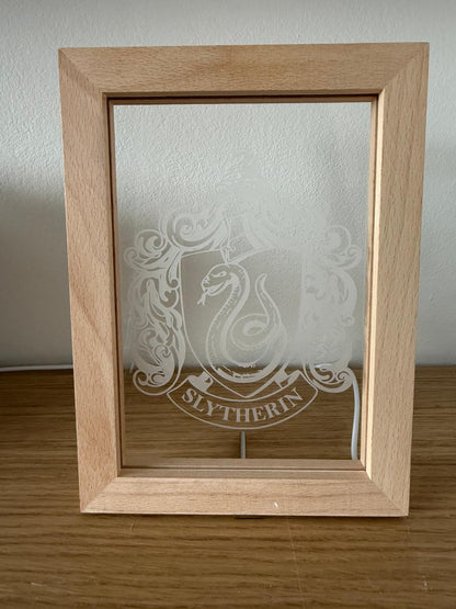 LED Picture Frame - Harry Potter inspired - House Shields