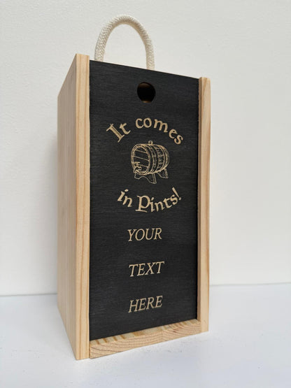 It Comes in Pints - Barrel - Engraved Pint Glass - Presentation Box
