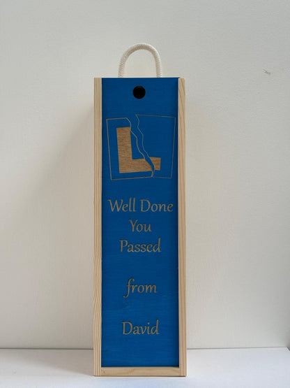 Special Occasions - Personalise - Bespoke Bottle Box - Choose from 10 Designs - 6 Colours - Wood and Acrylic