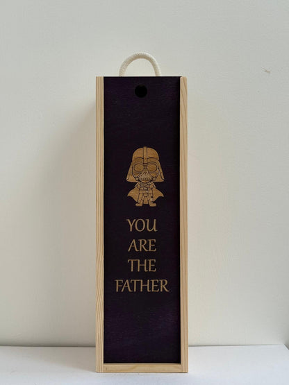Mum, Dad, Baby - Personalise - Bespoke Bottle Box - Choose from 10 Designs - 6 Colours - Wood and Acrylic