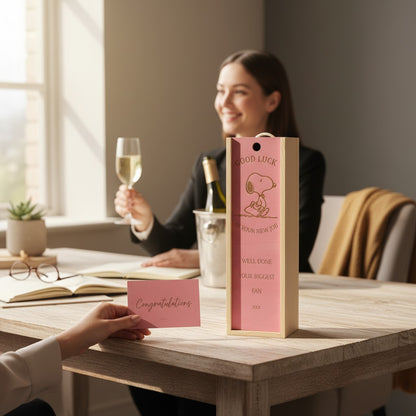 Special Occasions - Personalise - Bespoke Bottle Box - Choose from 10 Designs - 6 Colours - Wood and Acrylic