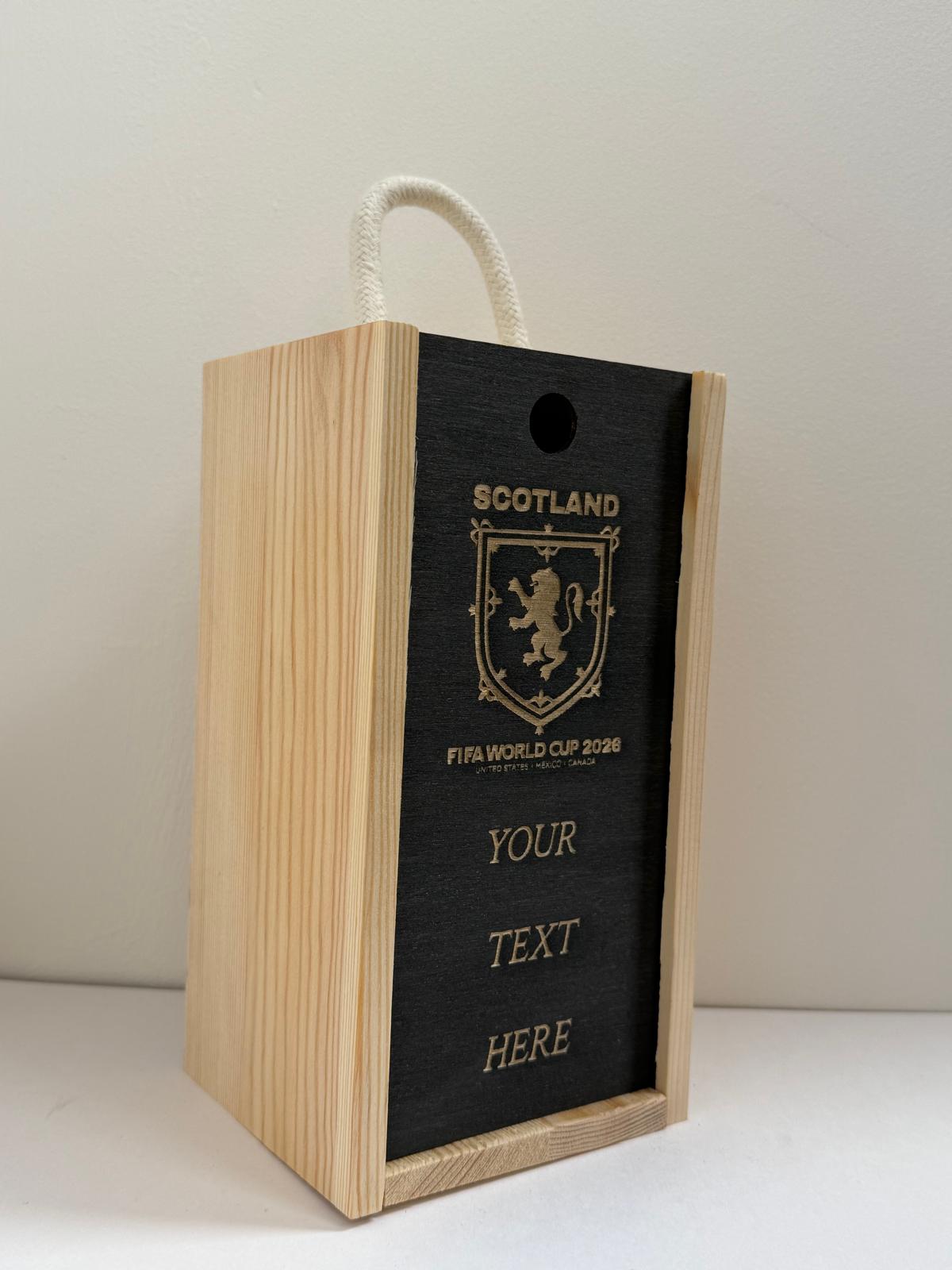 Scotland Football World Cup 2026 engraved pint glass - Presentation Box