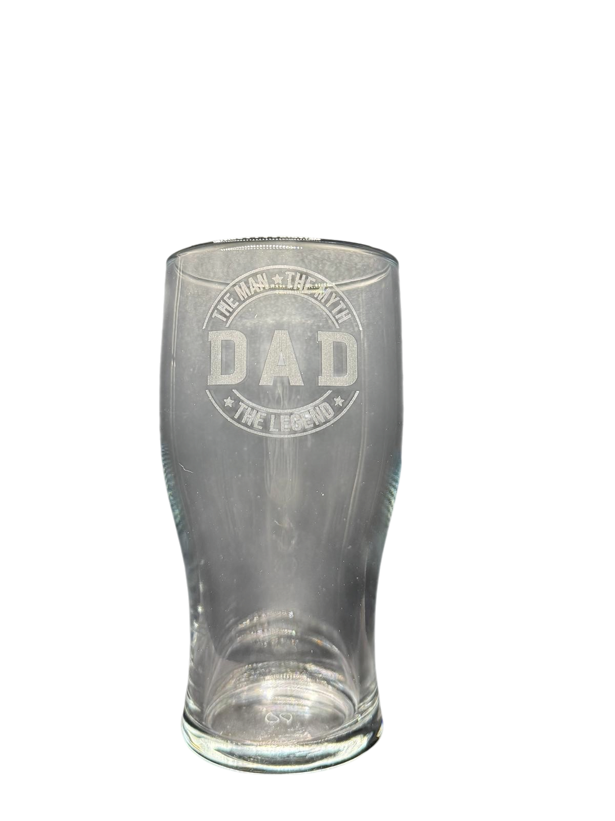 Fathers Day - Man, Myth Legend, DAD - Engraved Pint Glass - Presentation Box