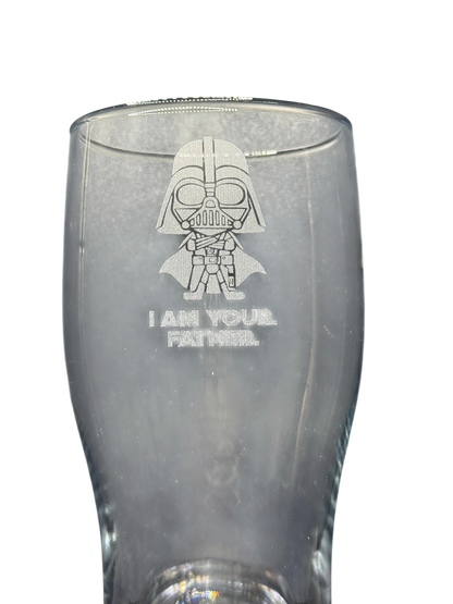 Fathers Day - Darth DAD - Engraved Pint Glass - Presentation Box