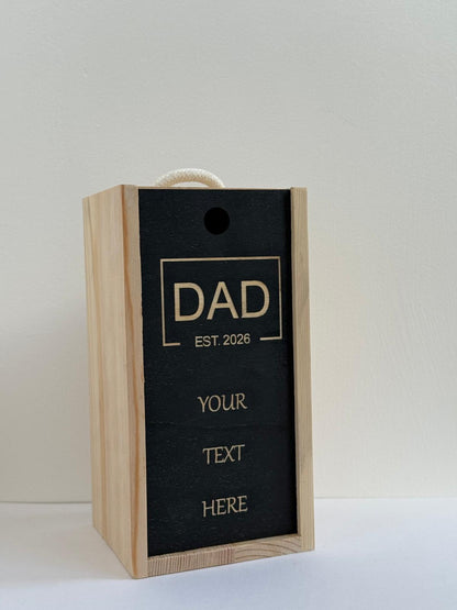 Fathers Day - DAD EST - Engraved Pint Glass - Presentation Box