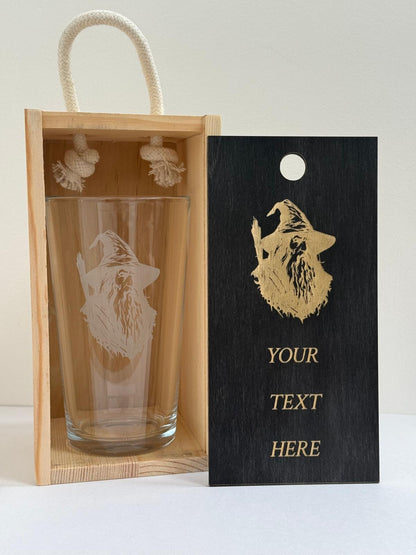 Wizard - Engraved Pint Glass - Presentation Box