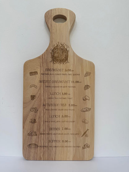 Lord of the Rings inspired 7 Meals Chopping Board
