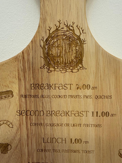 Lord of the Rings inspired 7 Meals Chopping Board