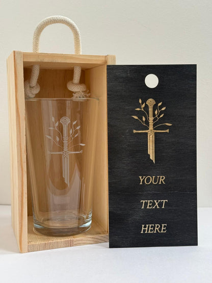 Anduril - Engraved Pint Glass - Presentation Box