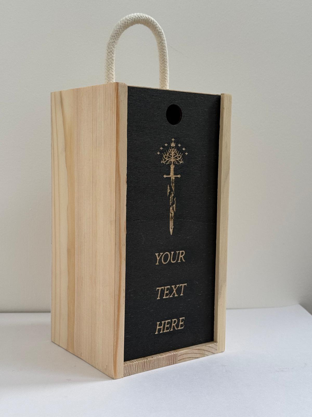 Anduril Full Sword - Engraved Pint Glass - Presentation Box