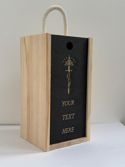 Anduril Full Sword - Engraved Pint Glass - Presentation Box