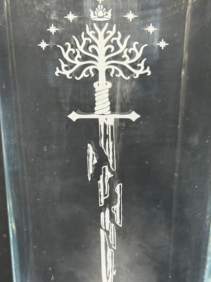 Anduril Full Sword - Engraved Pint Glass - Presentation Box