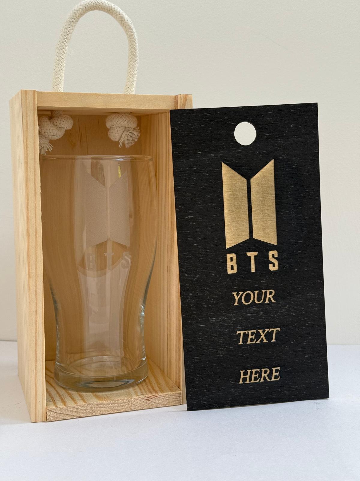 Rock - Pop - K-pop Band Engraved Pint Glasses choose your band - Presentation Box