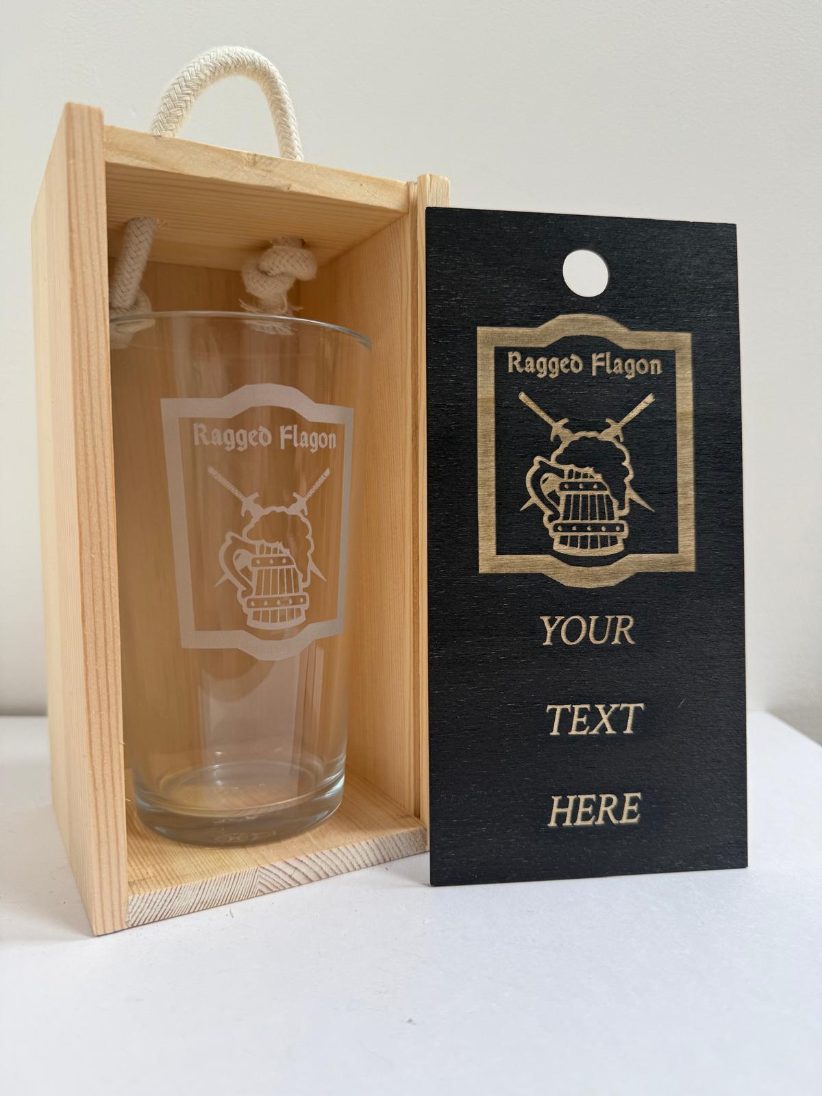 Ragged Flagon Inn - Elder Scrolls Themed - Engraved Pint Glass - Presentation Box