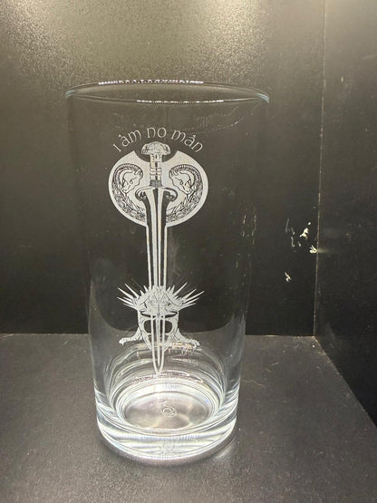 Eowyn Sword Nazgul (I am Not a Man)  - Engraved Pint Glass - Presentation Box (Copy)