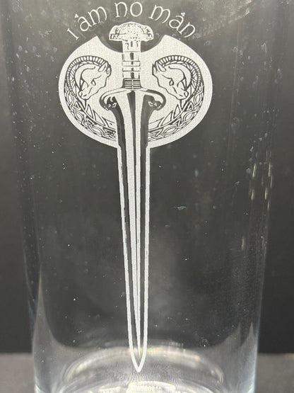 Eowyn Sword (I am Not a Man)  - Engraved Pint Glass - Presentation Box (Copy) (Copy)