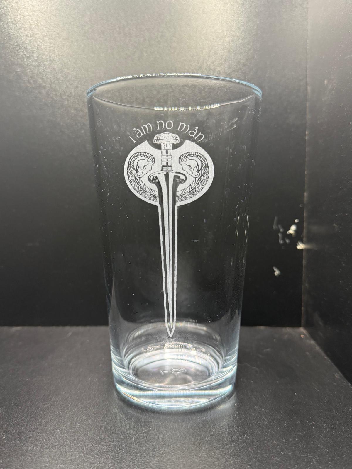 Eowyn Sword (I am Not a Man)  - Engraved Pint Glass - Presentation Box (Copy) (Copy)