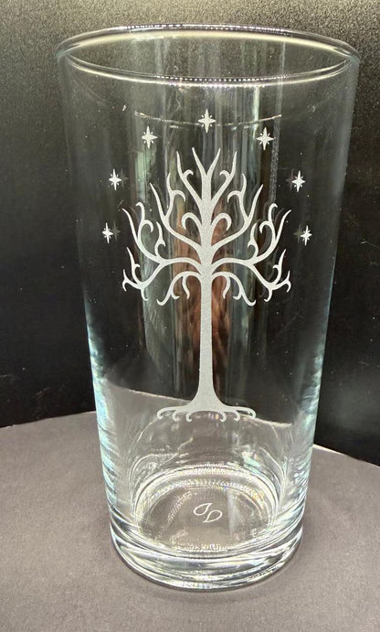 White Tree of Gondor - Engraved Pint Glass - Presentation Box