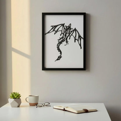 Metal Dragon Wall Art - Decor