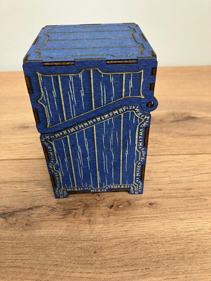 Wooden Box with clasp and integrated hinge