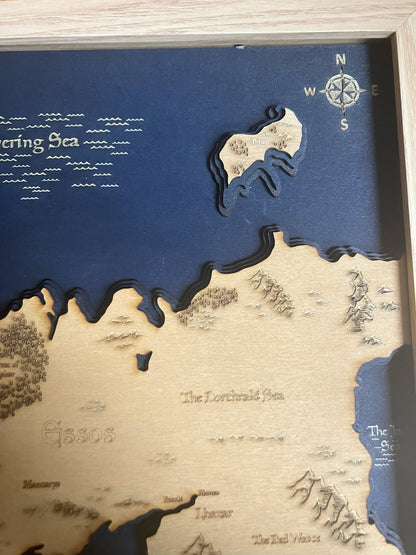 Game of Thrones 3D Wooden Relief Map, another view