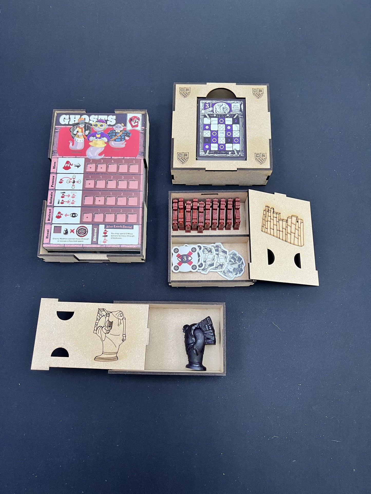 Mythic Mischief Book Box with Inserts for Base game + ALL 3 expansions.