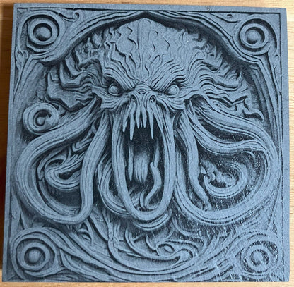 Cthulhu 3D Effect Slate Coaster, another view