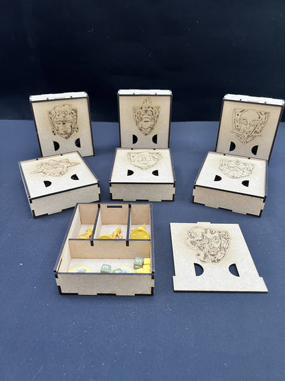 Mythic Mischief Book Box with Inserts for Base game + ALL 3 expansions.