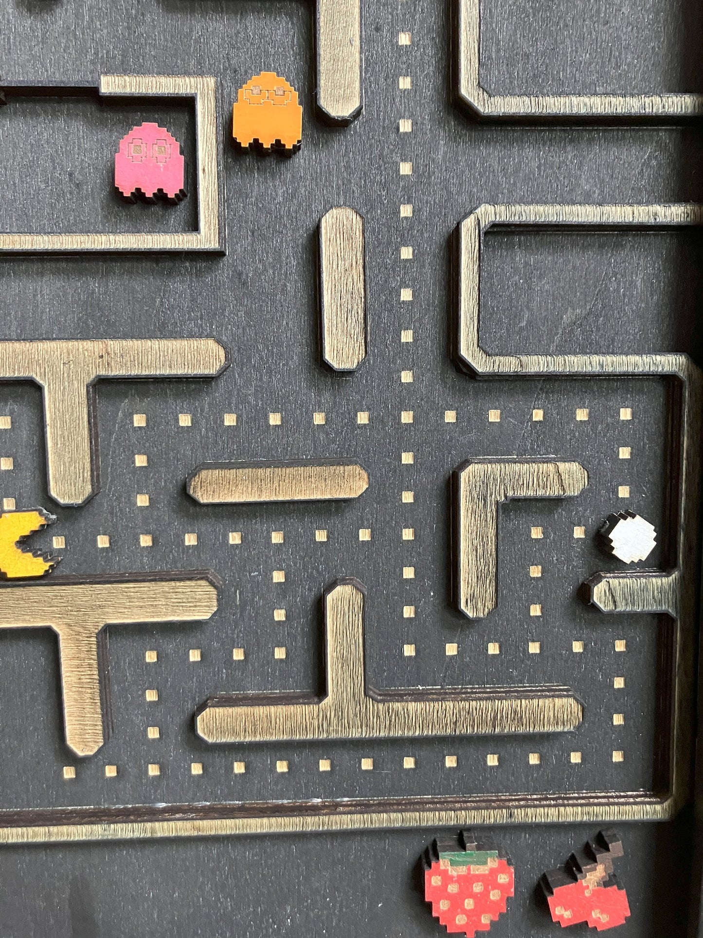 Pacman 3D Wooden Art Picture